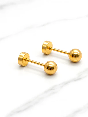 Aros abridores bolita 1 Oro 14k 