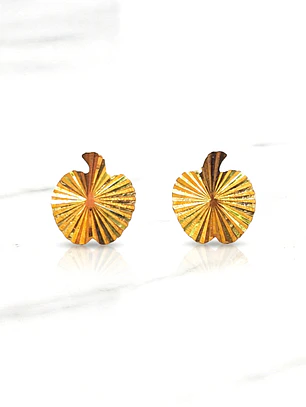 Aros manzana tallada Oro 18k