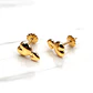 Aros dos corazones 6.5 mm oro 18k  - Miniatura 2