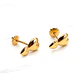 Aros dos corazones 6.5 mm oro 18k  - Miniatura 3