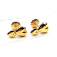 Aros dos corazones 6.5 mm oro 18k  - Miniatura 4