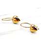 Aros corazón gancho 2 cm Oro 18k - Miniatura 3