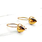 Aros corazón gancho 2 cm Oro 18k - Miniatura 5