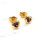 Aros corazón amatista 5 mm Oro 18k - Miniatura 6