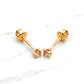 Aros punto rosa de Francia pequeños Oro 18k - Miniatura 1