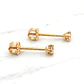 Aros punto rosa de Francia pequeños Oro 18k - Miniatura 2
