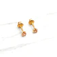 Aros punto rosa de Francia pequeños Oro 18k - Miniatura 4