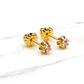 Aros chatón italiano rosa de Francia medianos Oro 18k - Miniatura 1