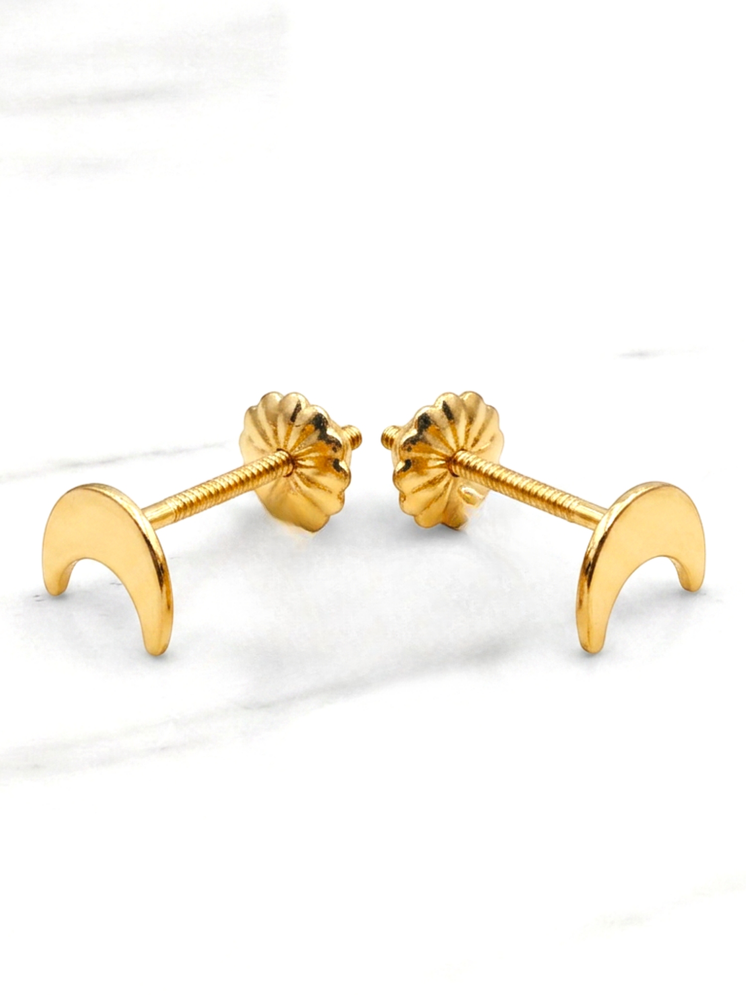 Aros luna Oro 18k 4