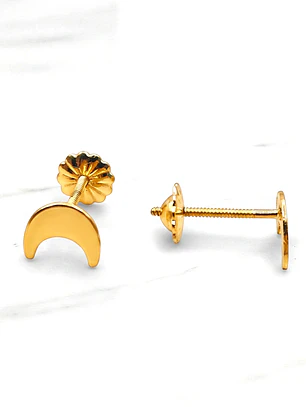 Aros luna Oro 18k