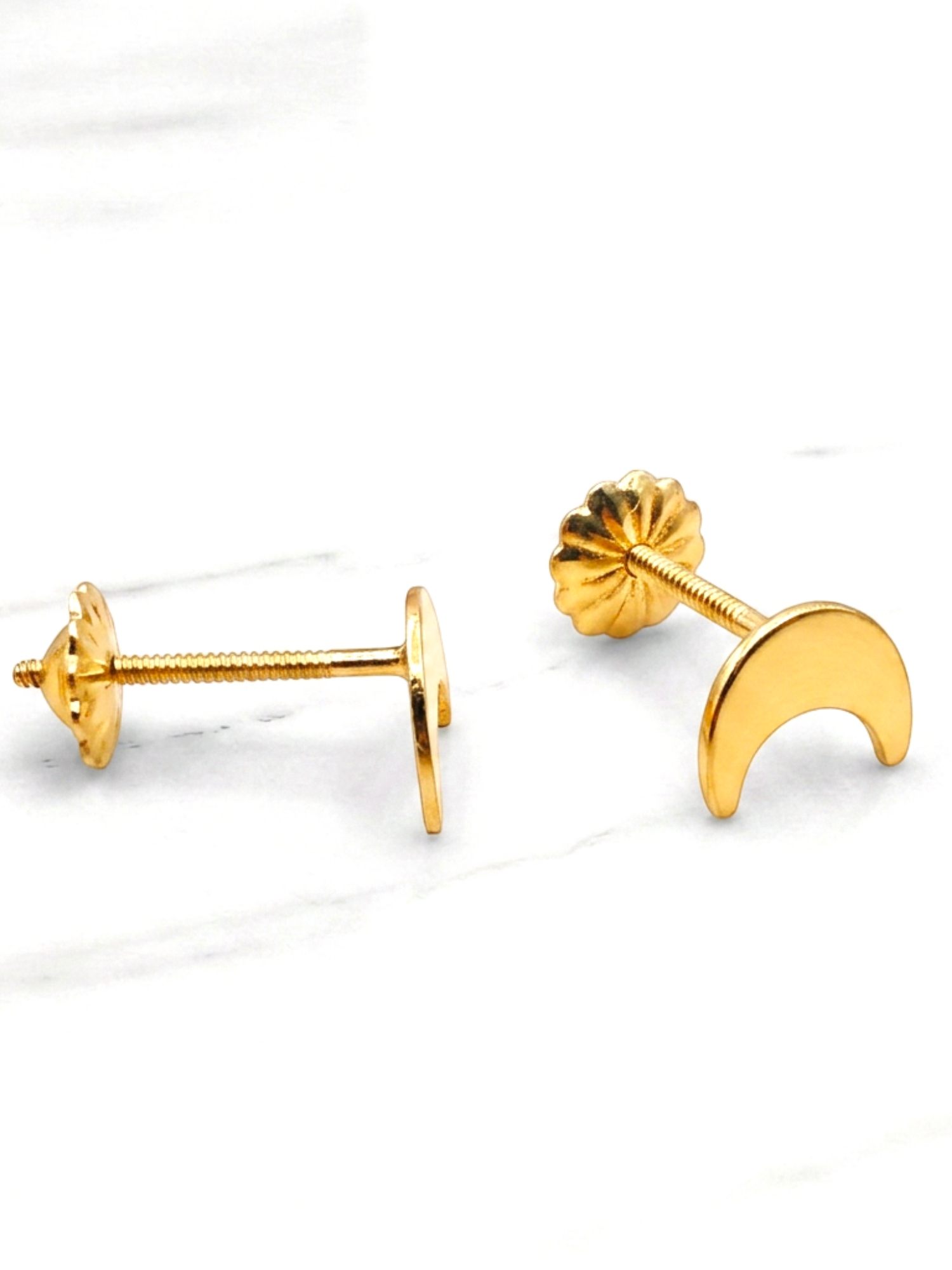 Aros luna Oro 18k 3
