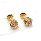 Aros chaton rosa de francia 6 mm Oro 18k - Miniatura 1