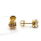 Aros chaton rosa de francia 6 mm Oro 18k - Miniatura 2