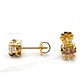 Aros chaton rosa de francia 6 mm Oro 18k - Miniatura 4