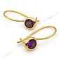 Aros amatista con gancho Oro 18k - Miniatura 2