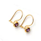 Aros amatista con gancho Oro 18k - Miniatura 5