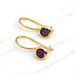 Aros amatista con gancho Oro 18k - Miniatura 6