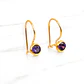 Aros amatista con gancho Oro 18k - Miniatura 3