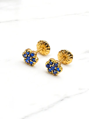 Aros rosa zafiro Oro 18k