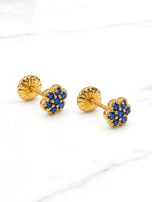 Aros rosa zafiro Oro 18k