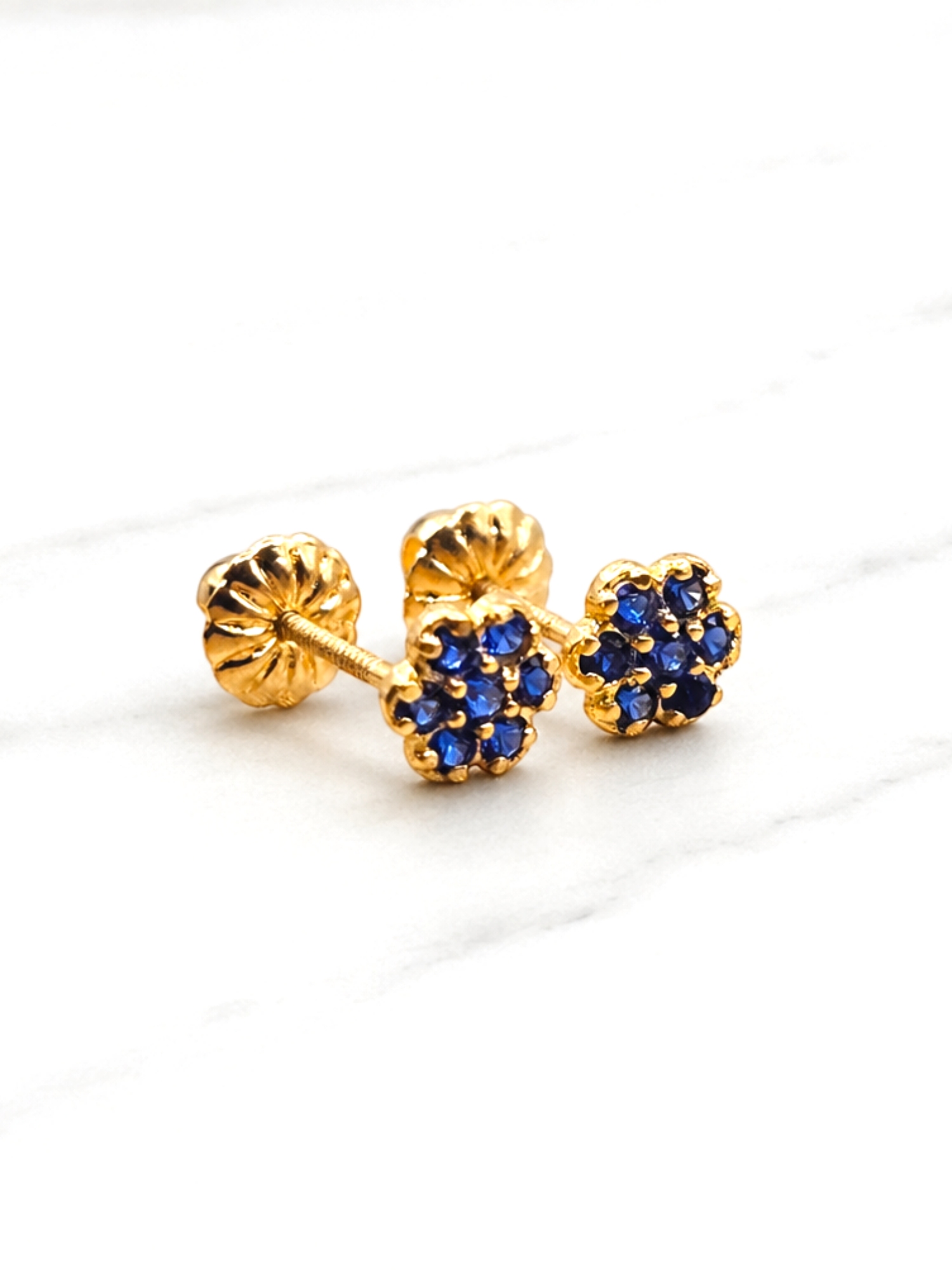 Aros rosa zafiro Oro 18k 4