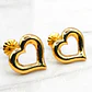 Aros silueta corazón 1.2 cm Oro 18k  - Miniatura 1