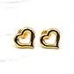 Aros silueta corazón 1.2 cm Oro 18k  - Miniatura 2