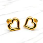 Aros silueta corazón 1.2 cm Oro 18k  - Miniatura 3