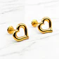 Aros silueta corazón 1.2 cm Oro 18k  - Miniatura 4