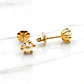 Aros perla cultivada pistilo bebé  Oro 18k - Miniatura 4