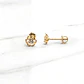 Aros flores circón Oro 18k - Miniatura 2