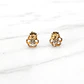 Aros flores circón Oro 18k - Miniatura 1