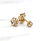 Aros flores circón Oro 18k - Miniatura 3