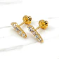 Aros reina circones Oro 18k - Miniatura 2