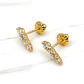 Aros reina circones Oro 18k - Miniatura 3