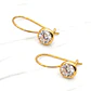 Aros circón con gancho Oro 18k - Miniatura 2