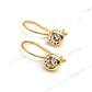 Aros circón con gancho Oro 18k - Miniatura 4