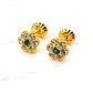 Aros rosa Esmeralda medianos Oro 18k - Miniatura 2