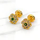 Aros rosa Esmeralda medianos Oro 18k - Miniatura 3