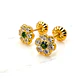 Aros rosa Esmeralda medianos Oro 18k - Miniatura 1