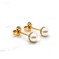 Aros perla cultivada 5 mm Oro 18k  - Miniatura 2
