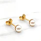Aros perla cultivada 5 mm Oro 18k  - Miniatura 1