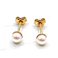 Aros perla cultivada 5 mm Oro 18k  - Miniatura 5