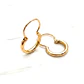Aros argolla con gancho número  1 Oro 18k - Miniatura 4