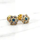 Aros rosa circónes y agua marina Oro 18k - Miniatura 5