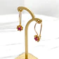 Aros flor rubí con gancho Oro 18k - Miniatura 2