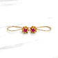 Aros flor rubí con gancho Oro 18k - Miniatura 6