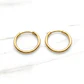 Aros tubo sin gancho chicos Oro 18k - Miniatura 1