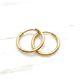 Aros tubo sin gancho chicos Oro 18k - Miniatura 2