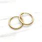 Aros tubo sin gancho chicos Oro 18k - Miniatura 4